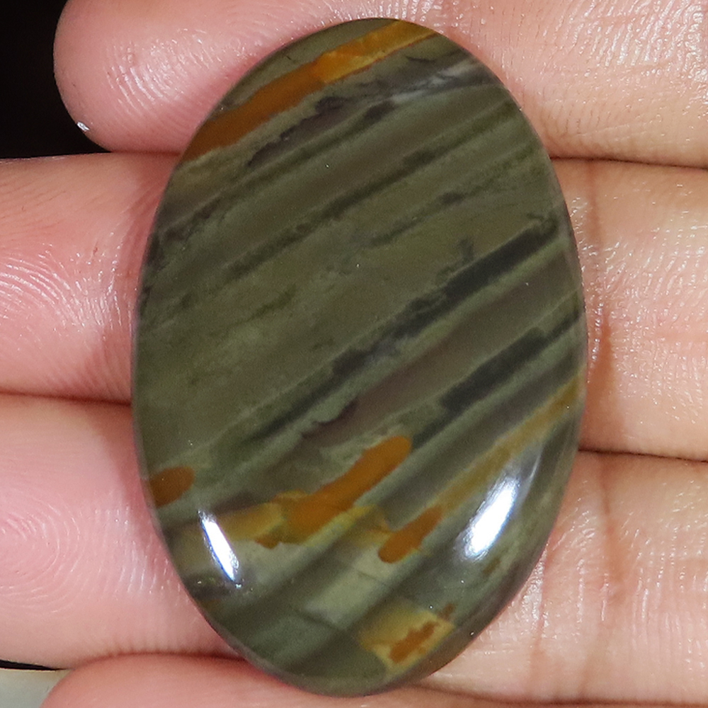 48.85 CT Natural Flint Stone Jasper Oval Cabochon Gemstone 28x43x4 mm ...